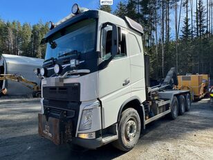 Volvo Fh 540 8x4 plow rigged hook truck w/ crane hydraulics WATCH VIDE Abrollkipper