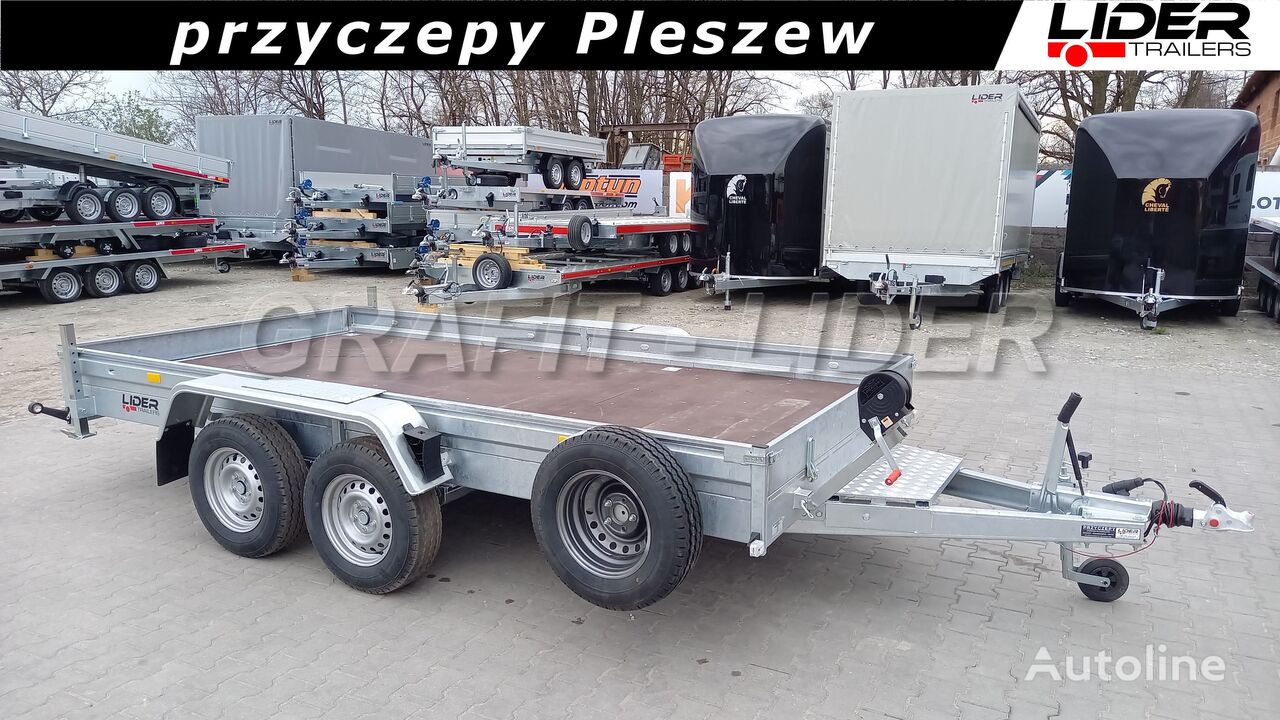 neuer Niewiadów Construction trailer for excavator BR-036 przyczepa 400x190 LT40 Autotransportanhänger