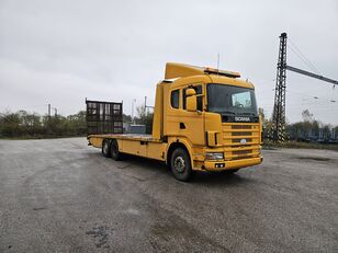 Scania R 124 with ramp Autotransporter