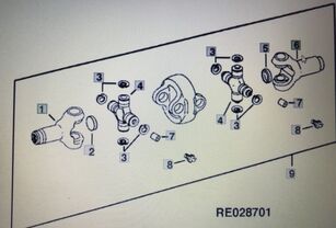 JOHN DEERE RE58639/przegub uniwersalny (widełki) Antriebswelle für JOHN DEERE 455 Sämaschine