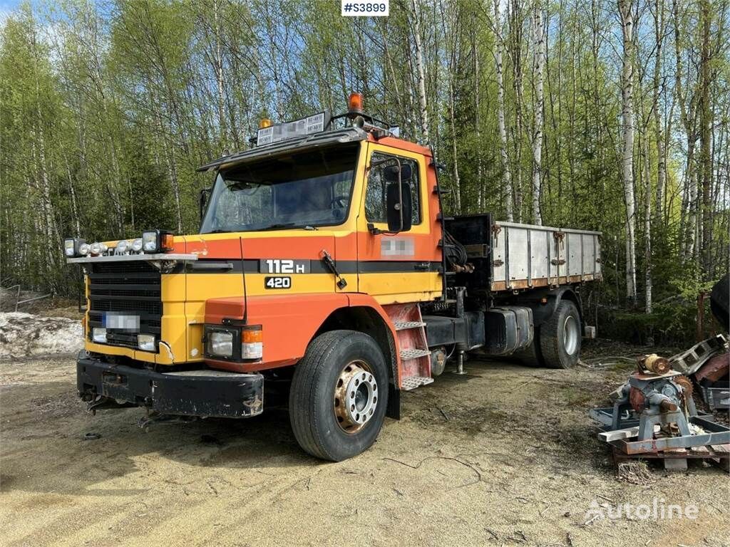 Scania 112H with Crane and Plow Pritsche LKW
