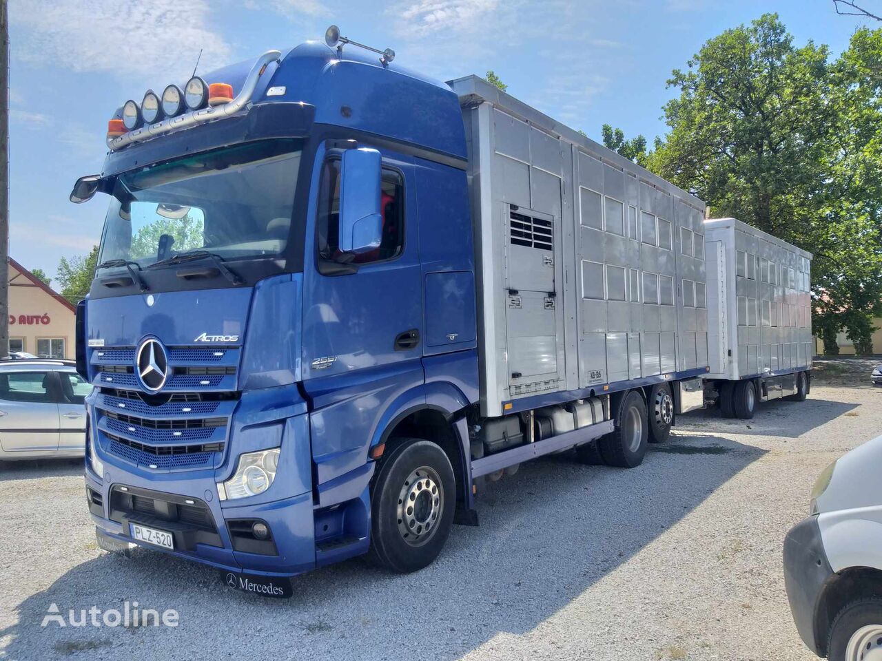 Mercedes-Benz Actros 2551 Viehtransporter LKW + Viehanhänger